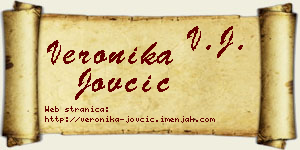 Veronika Jovčić vizit kartica